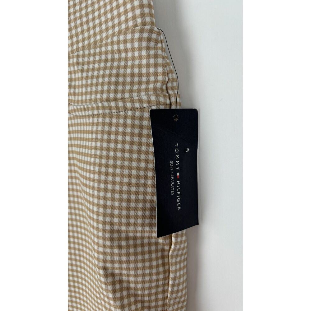Tommy Hilfiger Womens Beige Gingham Stretch Pull On Shorts Size 10 NWT - Picture 7 of 10